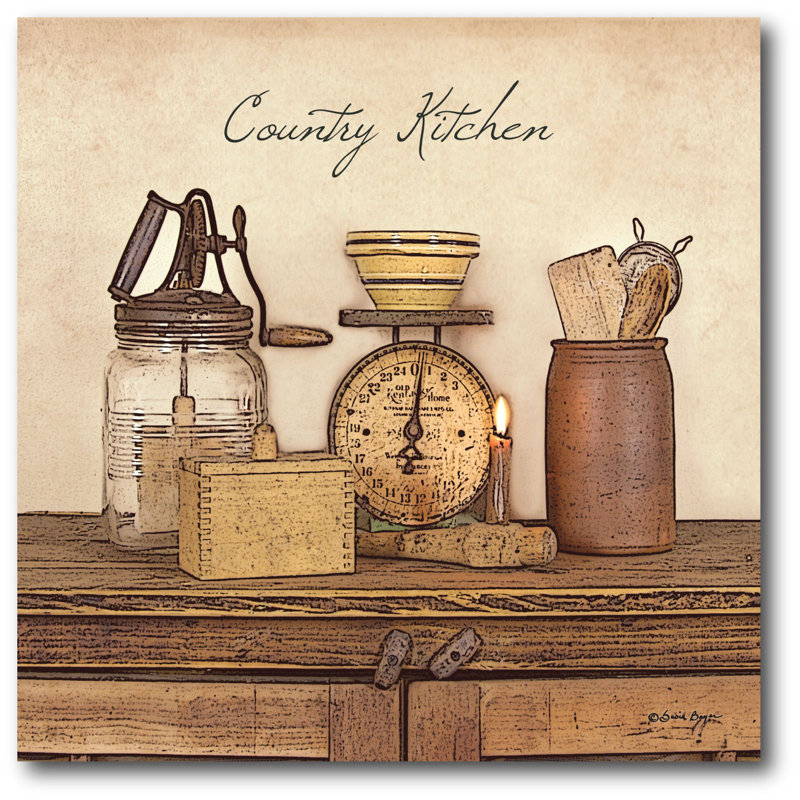 August Grove® 'Country Kitchen I' Graphic Art on Wrapped Canvas & Reviews Wayfair